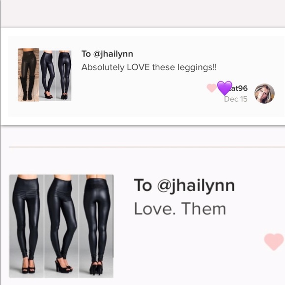 High waisted faux leather leggings ‼️FIRM‼️ - Picture 4 of 9